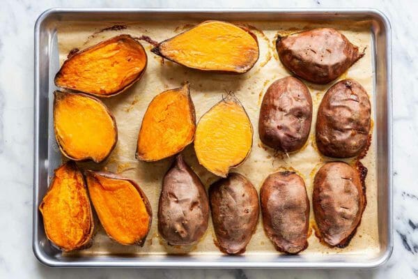 Traditional Sweet Potato Casserole roast the sweet potatoes