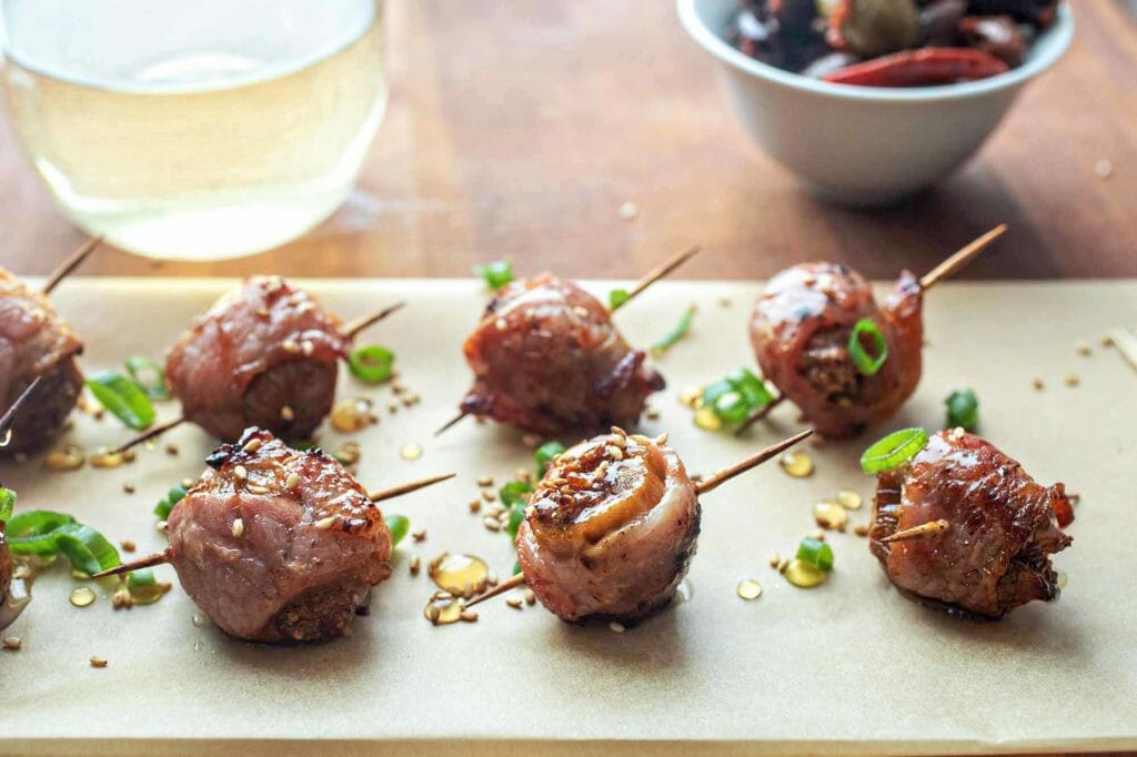 crispy bacon-wrapped figs cooked in the air fryer