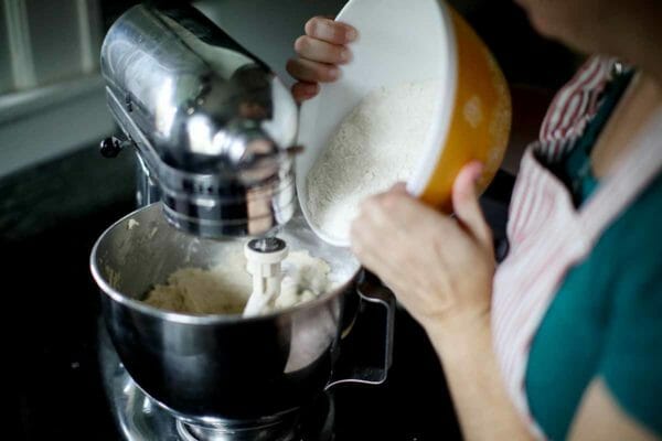 Snickerdoodle Bars Recipe add the flour