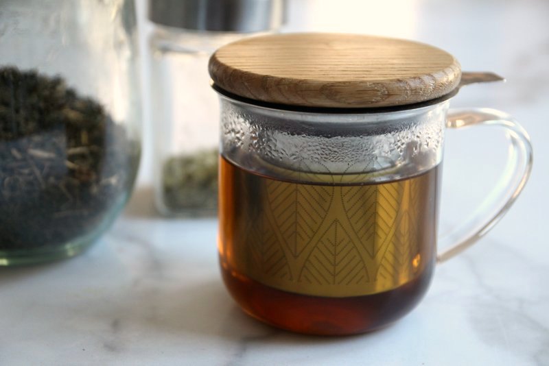 Mineral-rich herbal tea for bone healing on countertop