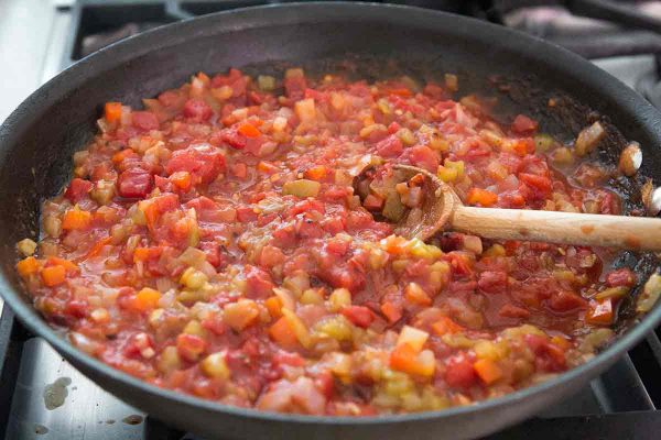 Make the sauce with fire-roasted tomatoes