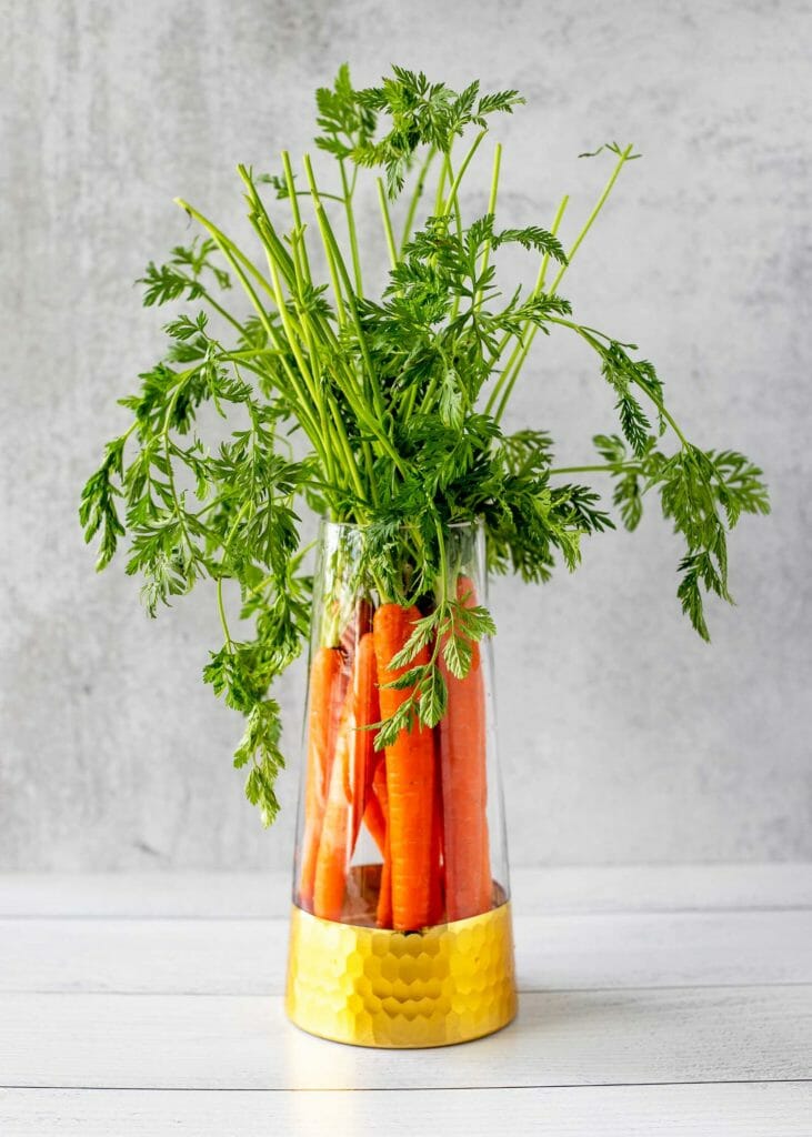carrot top centerpiece for easter