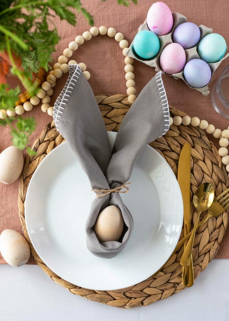 Bunny ear napkins for easter