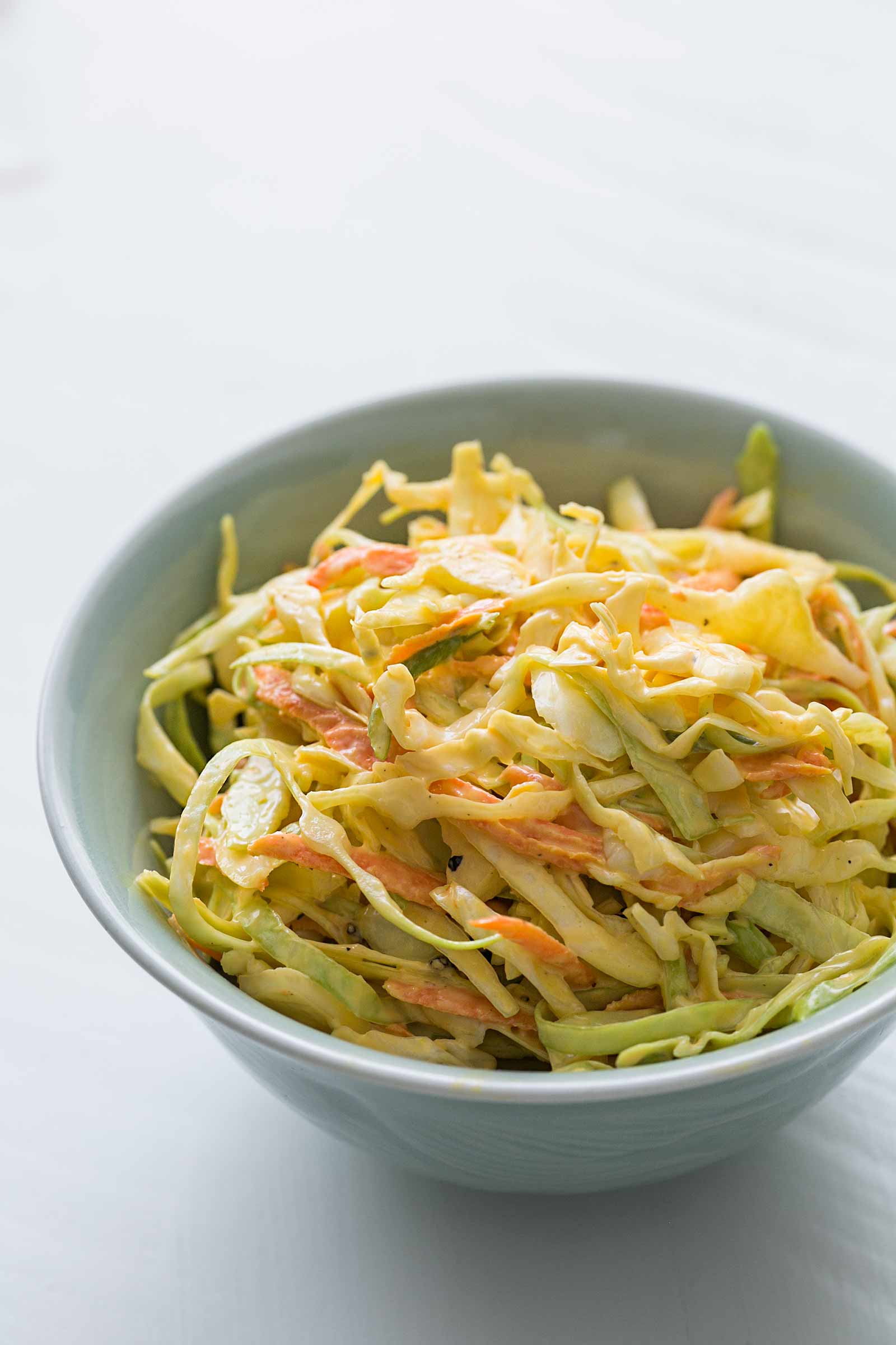 Easy Coleslaw with Mayo Coleslaw Dressing in a serving bowl