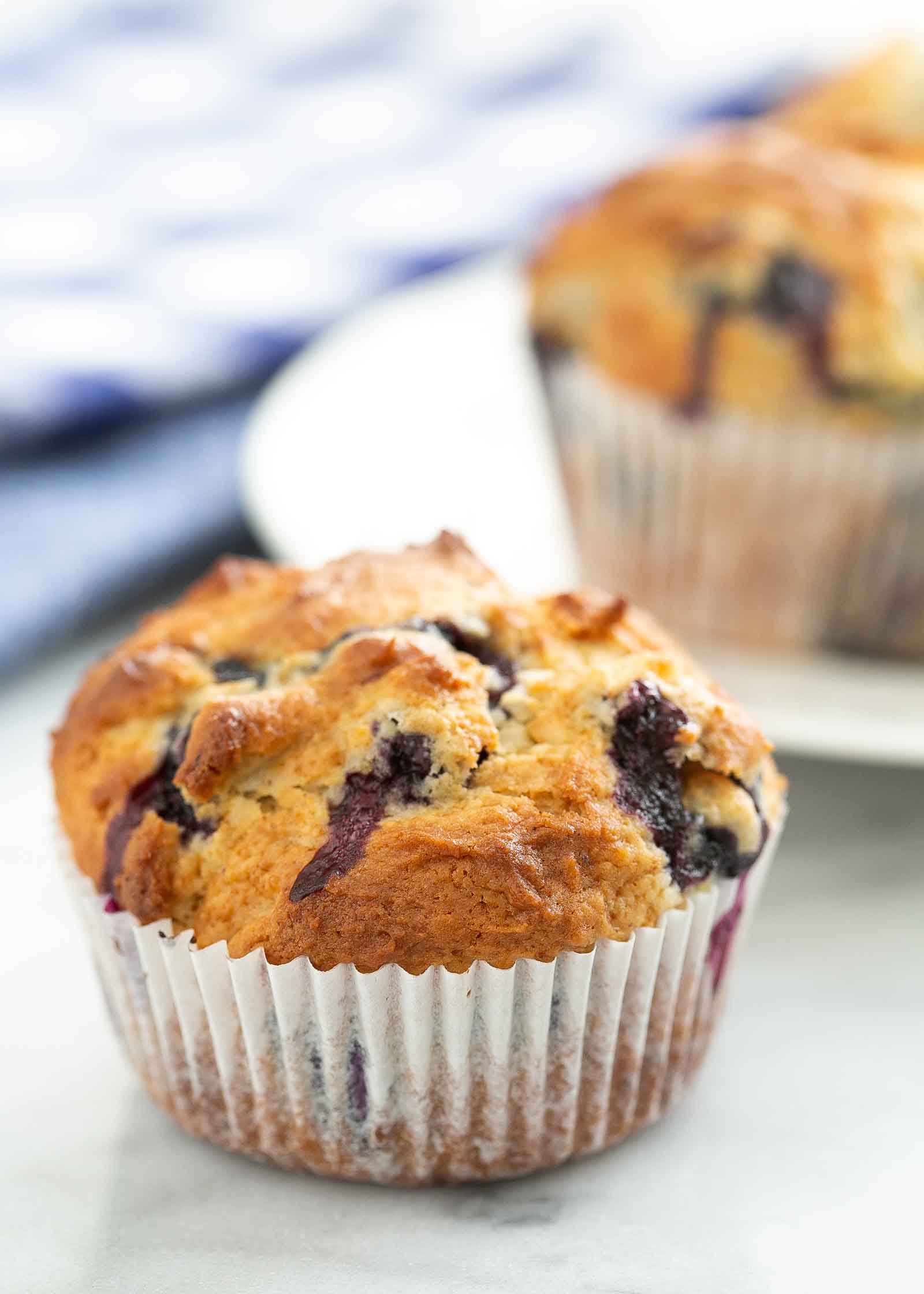 Easy Blueberry Muffins fresh from the oven
