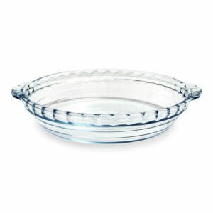 Ôcuisine Borosilicate Glass Pie Plate, 8.65 Inches, 1.3L, Clear